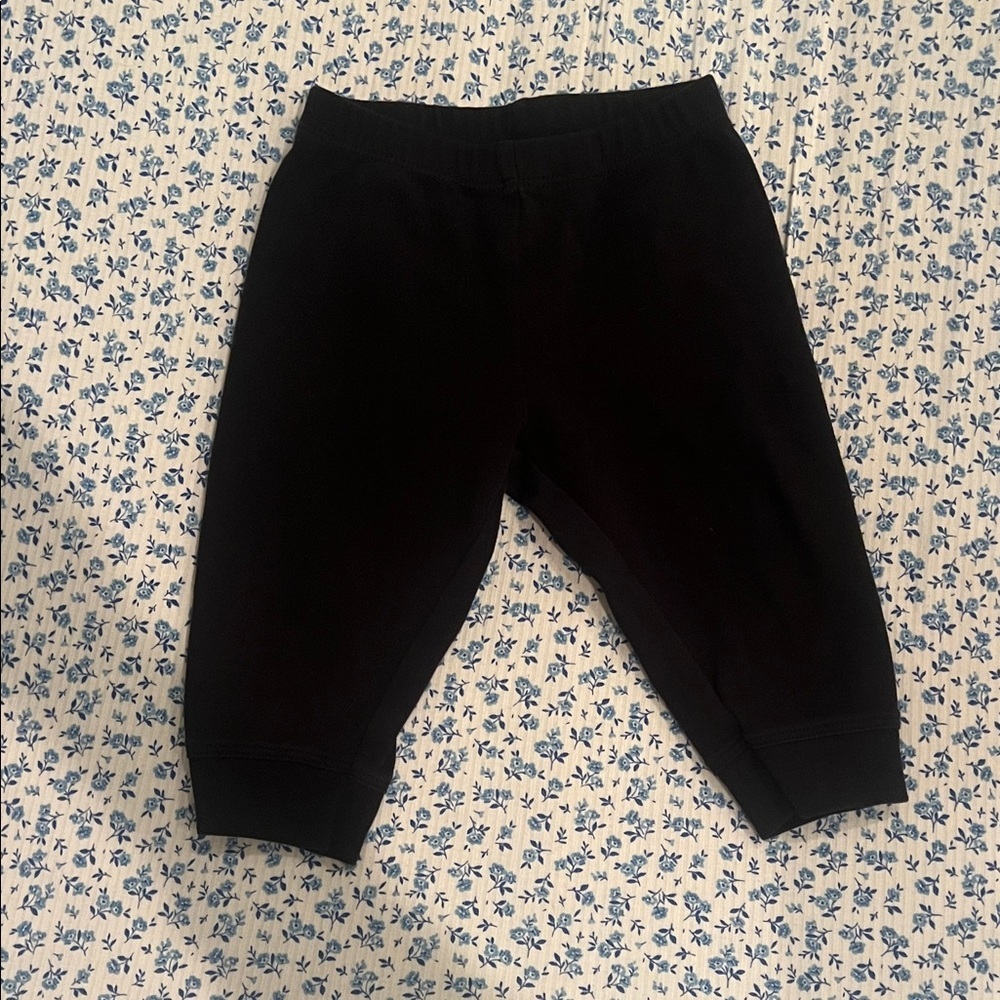 Primary Baby Black Joggers 6-12M 100% Cotton | Gender Neutral